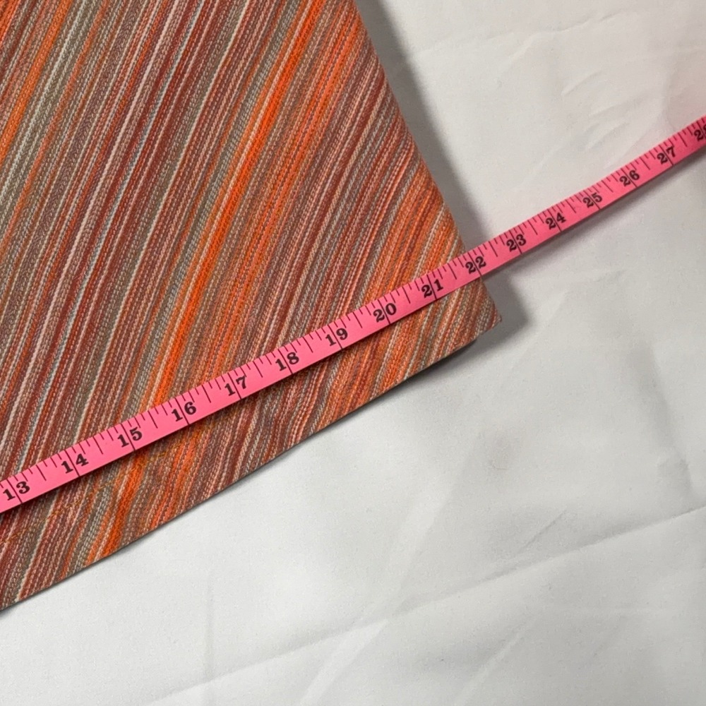 Lucky Brand Skirt Womens 10 Orange Striped A-Line Cotton Chevron Boho Retro 90s - Picture 7 of 8